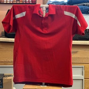 Red and white Champion Double Dry Polo
